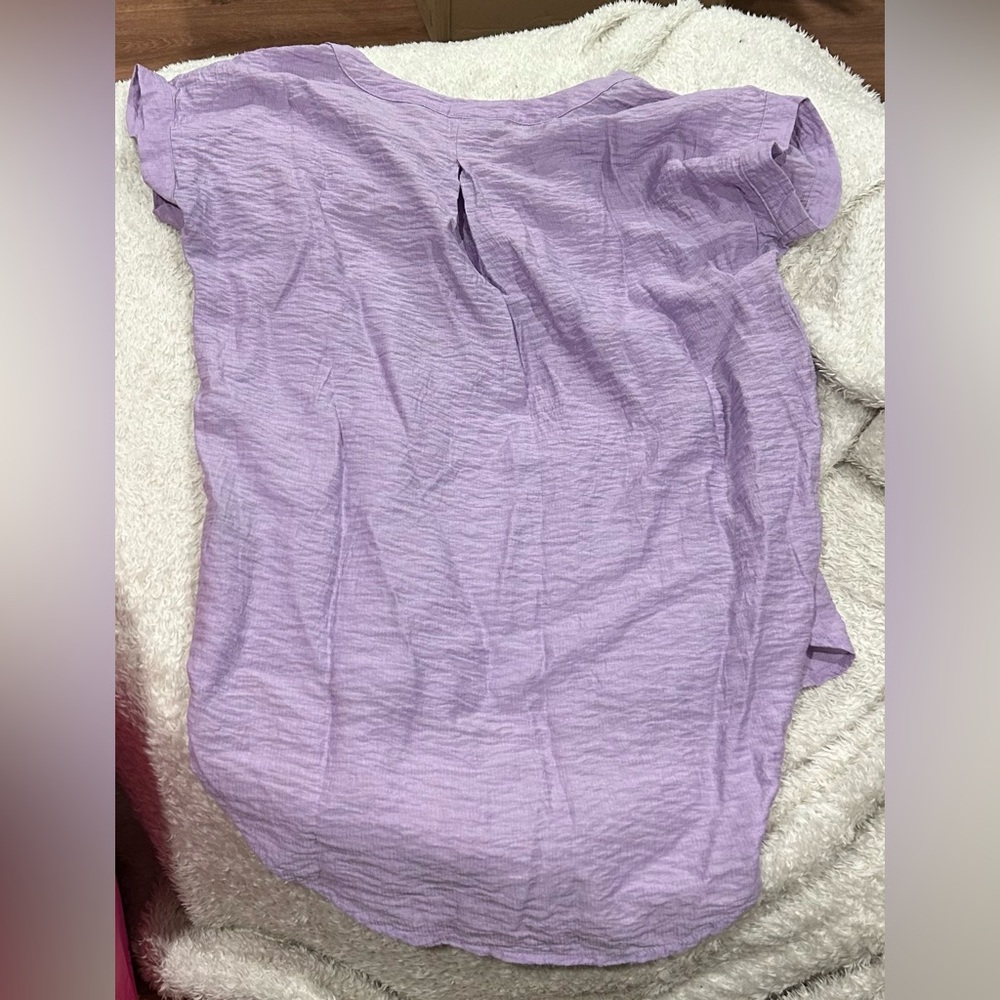 Simply Vera Vera Wang Light Purple Textured Blouse